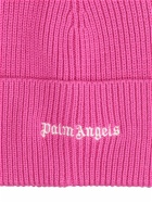 PALM ANGELS Classic Logo Wool Blend Beanie