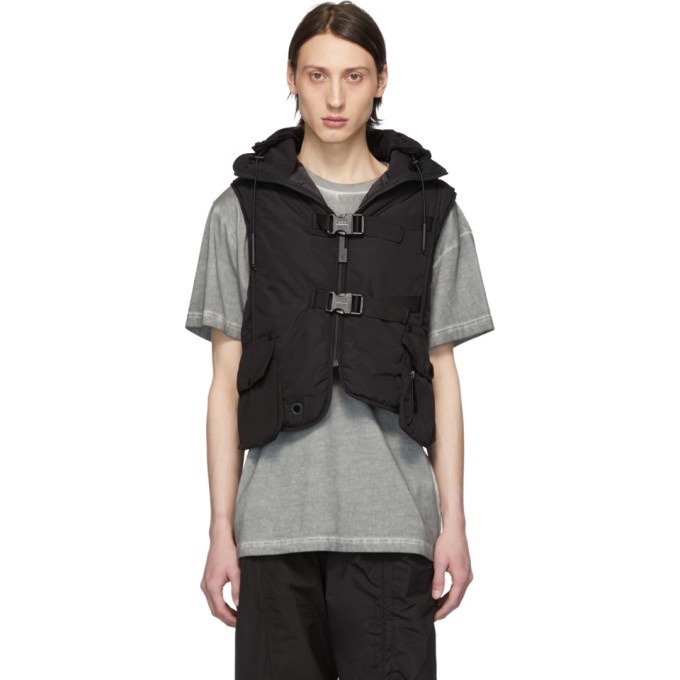 Photo: A-Cold-Wall* Black Step Front Padded Crop Vest
