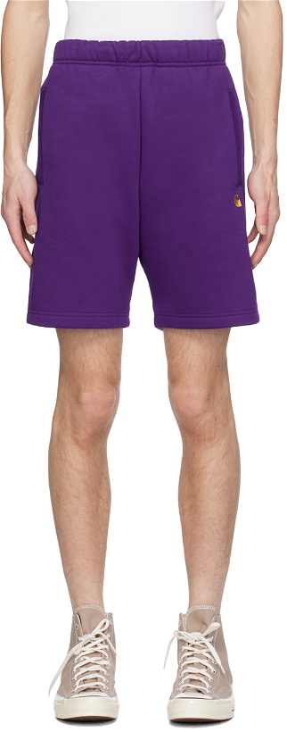 Photo: Carhartt Work In Progress Purple Chase Shorts