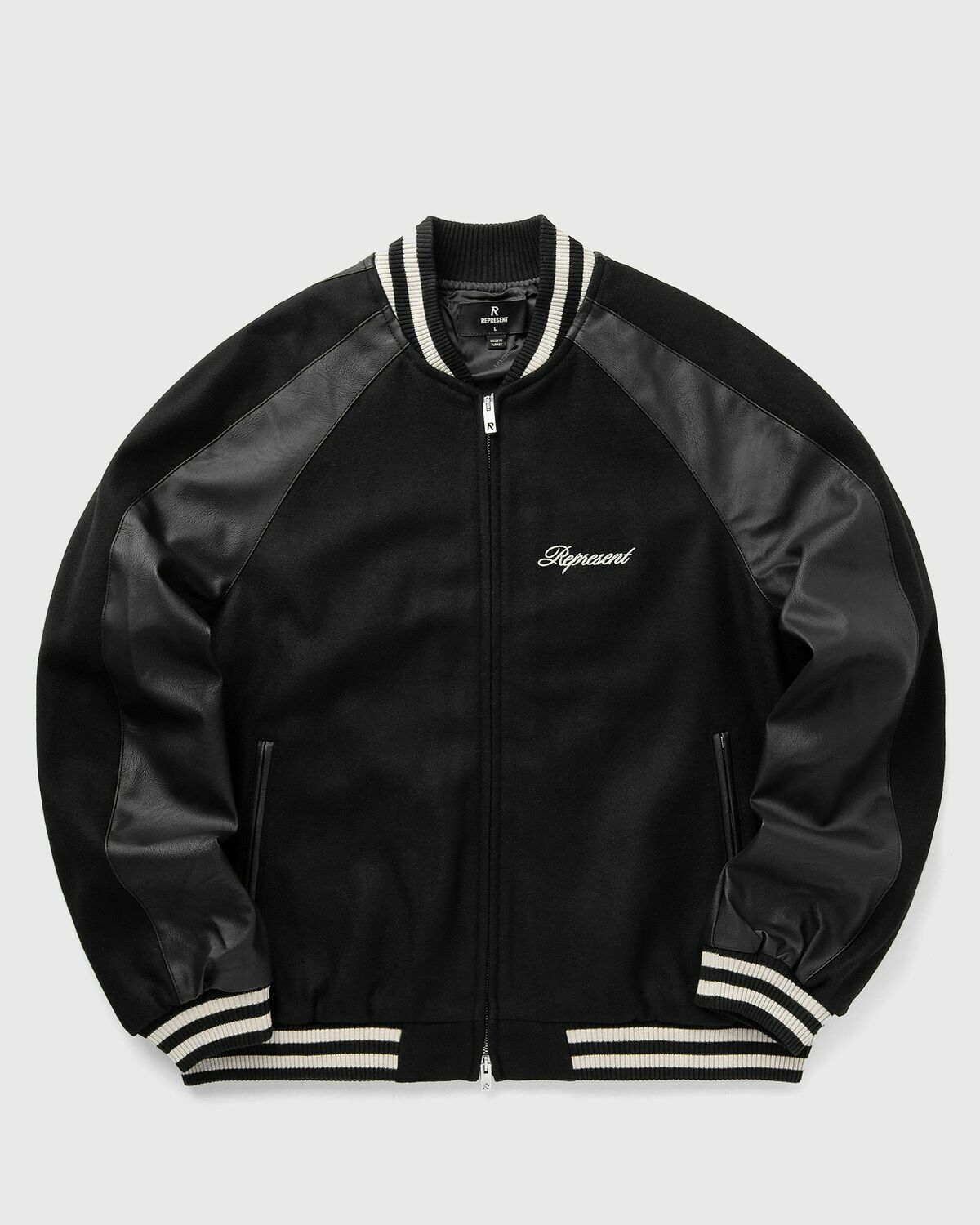 Represent RAGLAN VARSITY JACKET Black Mens Bomber Jacket