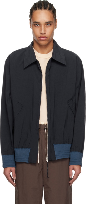 Photo: Camiel Fortgens Navy Simple Bomber Jacket