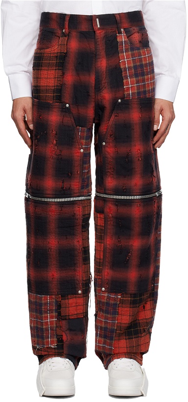 Photo: Givenchy Red & Black Two-In-One Trousers