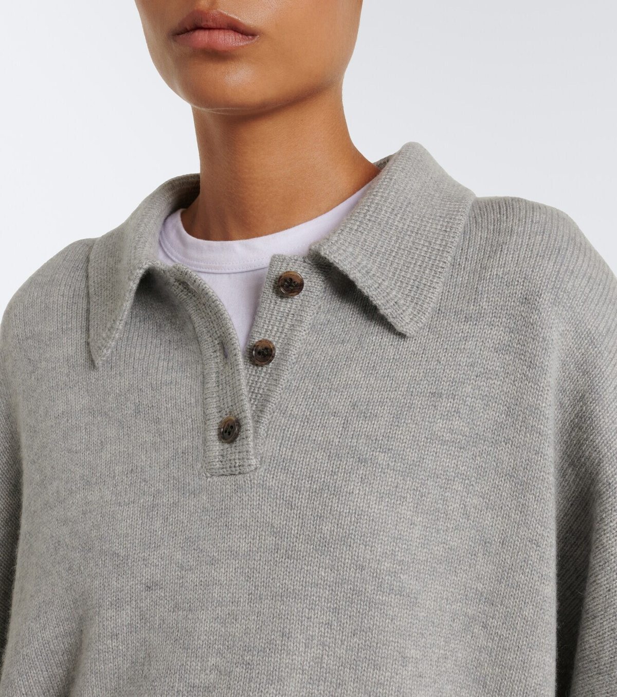 Lisa Yang Etta cashmere polo sweater