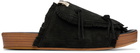 visvim Black Christo Shaman-Folk Sandals