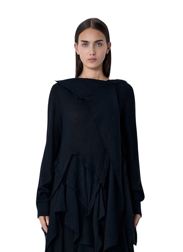 Photo: Yohji Yamamoto Gauzed Frilled Blouse