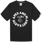 Men's AAPE 3M Camo Planet Earth T-Shirt in Black