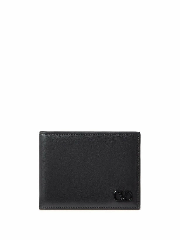 Photo: Valentino Garavani Black VLogo Signature Leather Wallet