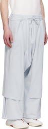 Y-3 Gray 3-Stripes Openhem TP Sweatpants