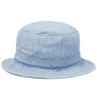 Polo Ralph Lauren - Loft Logo-Embroidered Cotton-Chambray Bucket Hat - Blue