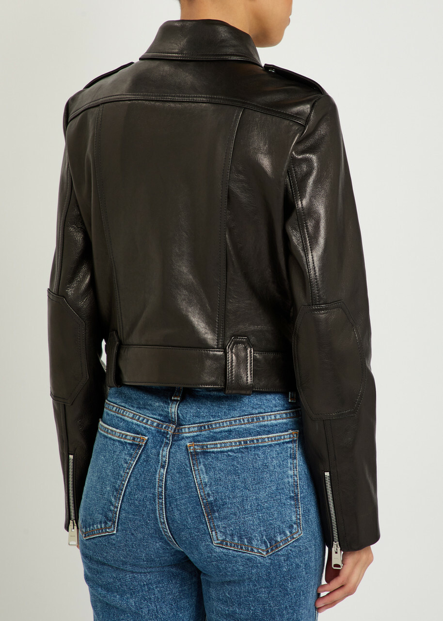 Khaite Cordelia Leather Jacket Black