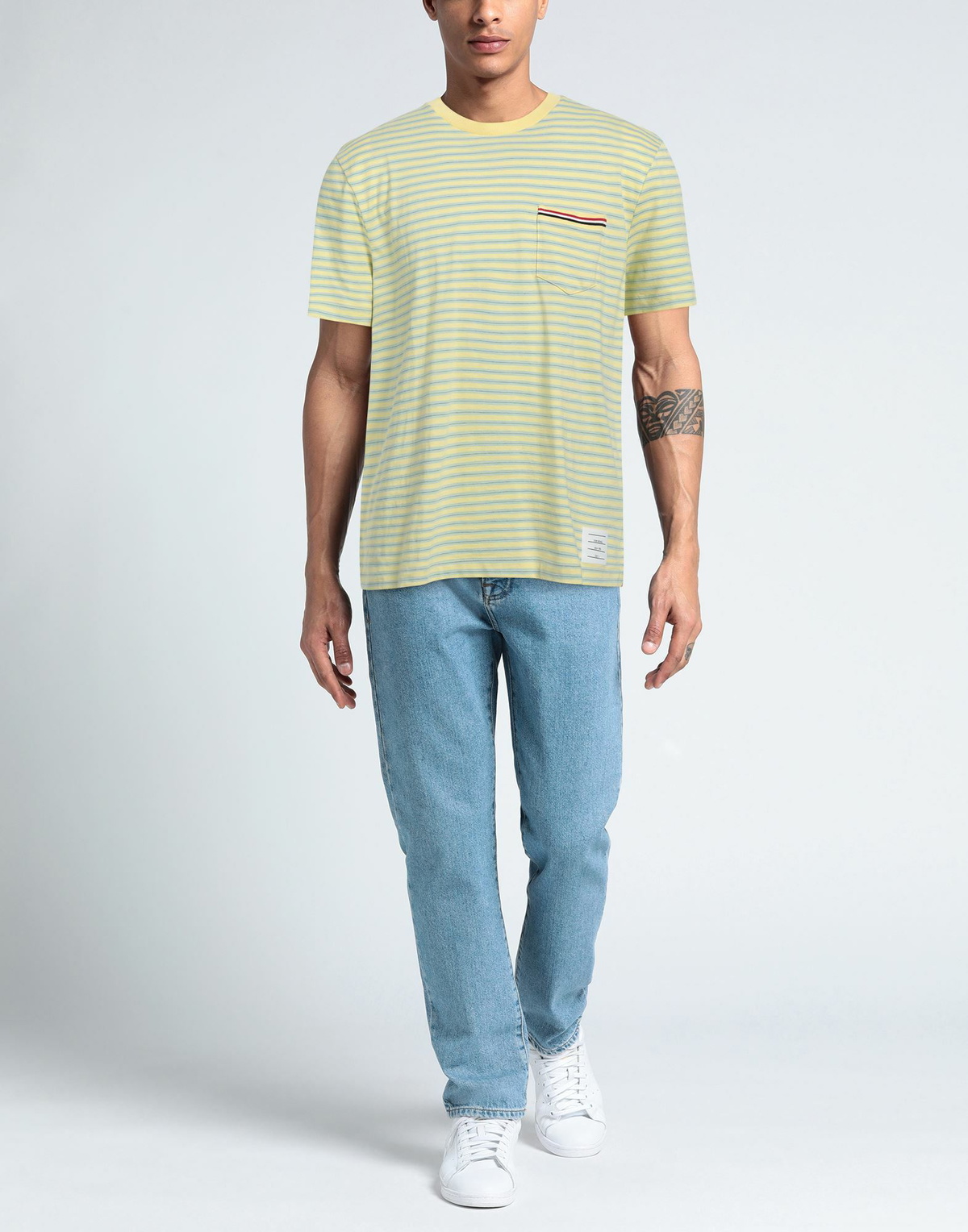 Thom Browne Mens T-shirt in Yellow