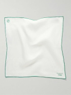 Kingsman - Drake's Logo-Print Linen Pocket Square