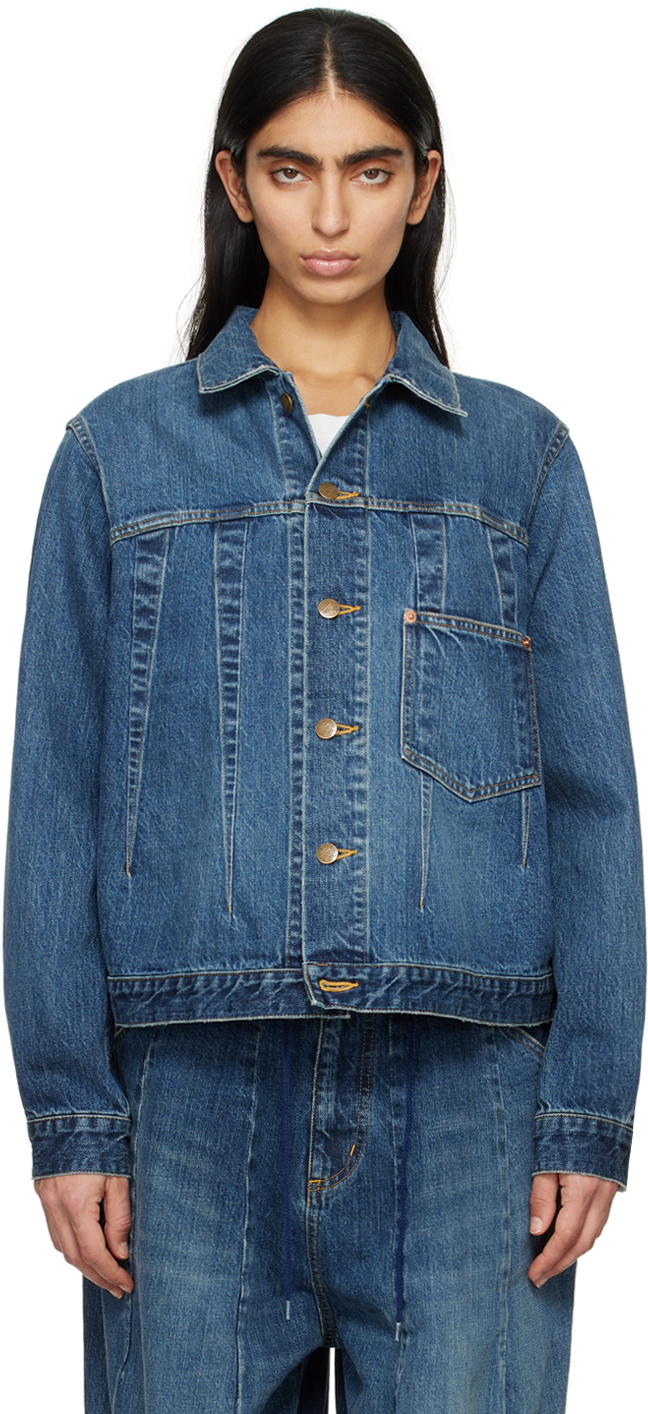 NEEDLES Blue Darted Denim Jacket Needles