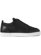 Christian Louboutin - Rantulow Leather-Trimmed Mesh Sneakers - Black