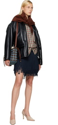 Marni Brown Mini Logo Triangle Scarf