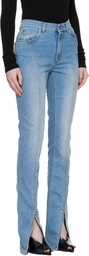 Mugler Blue Stretch Denim Jeans