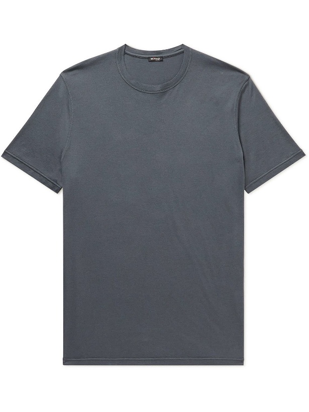Photo: Kiton - Cotton-Blend Jersey T-Shirt - Gray