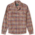 Gitman Vintage Men's Camp Collar Houndstooth Overshirt in Multi