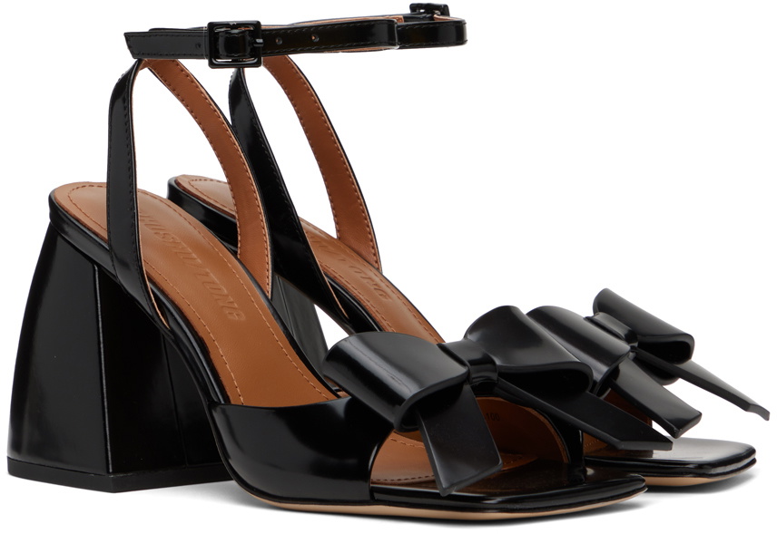 Shushu/Tong Black Bow Heeled Sandals
