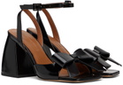 Shushu/Tong Black Bow Heeled Sandals