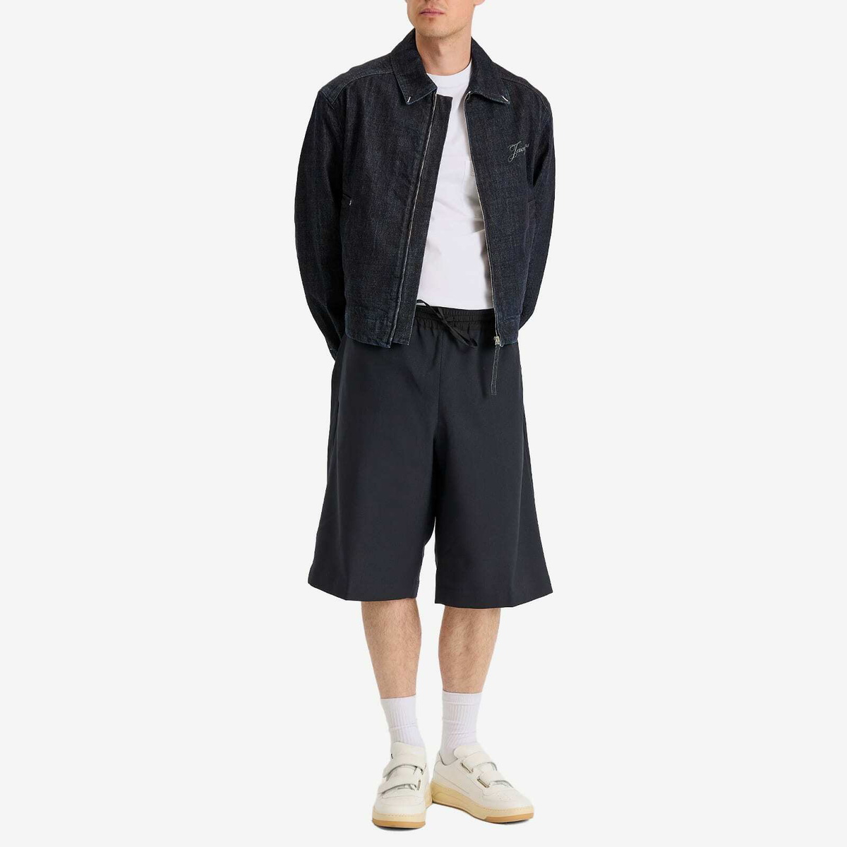 Jacquemus Men's Indigo Wash Denim Jacket in Dark Navy