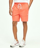 Brooks Brothers Men's Stretch Sueded Cotton Jersey Sweat Shorts | Bright Orange