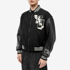 Y-3 Men's Letterman Jacket in Black/Black