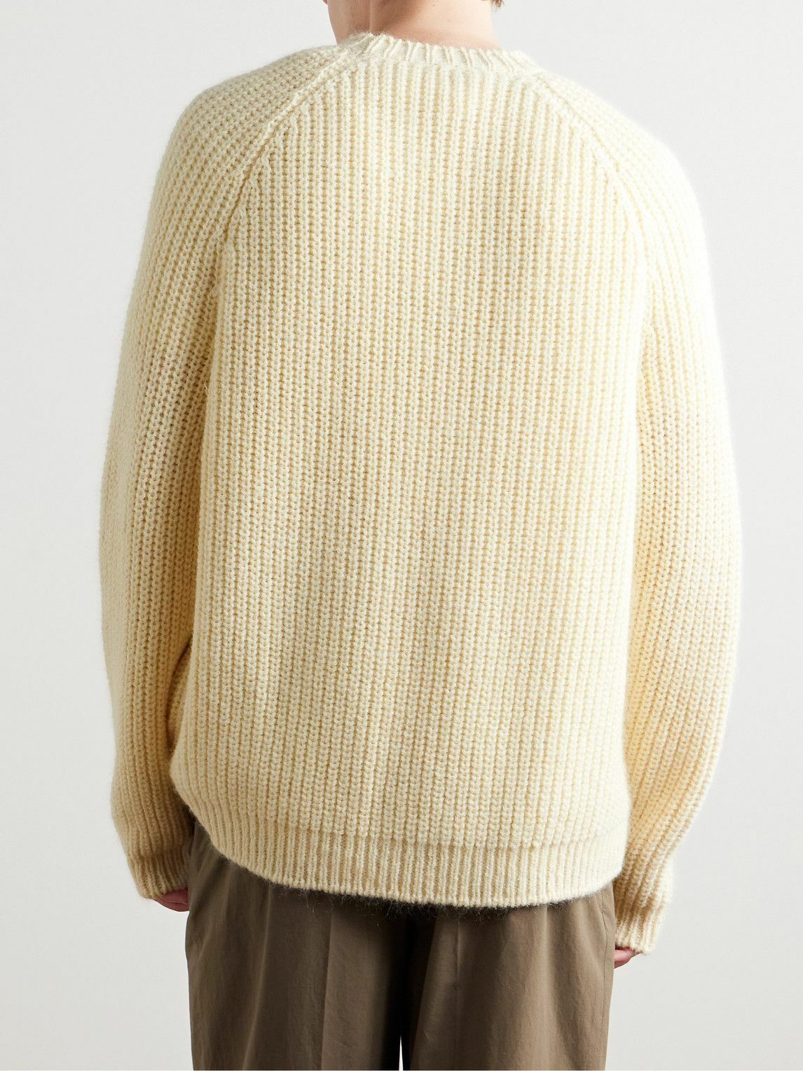 スウェット・トレーナー [The Row] Adonis Sweater in Mohair and Silk Adonis Sweater White in Mohair and Silk – The Row