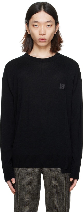 Photo: Wooyoungmi Black Asymmetric Hem Sweater