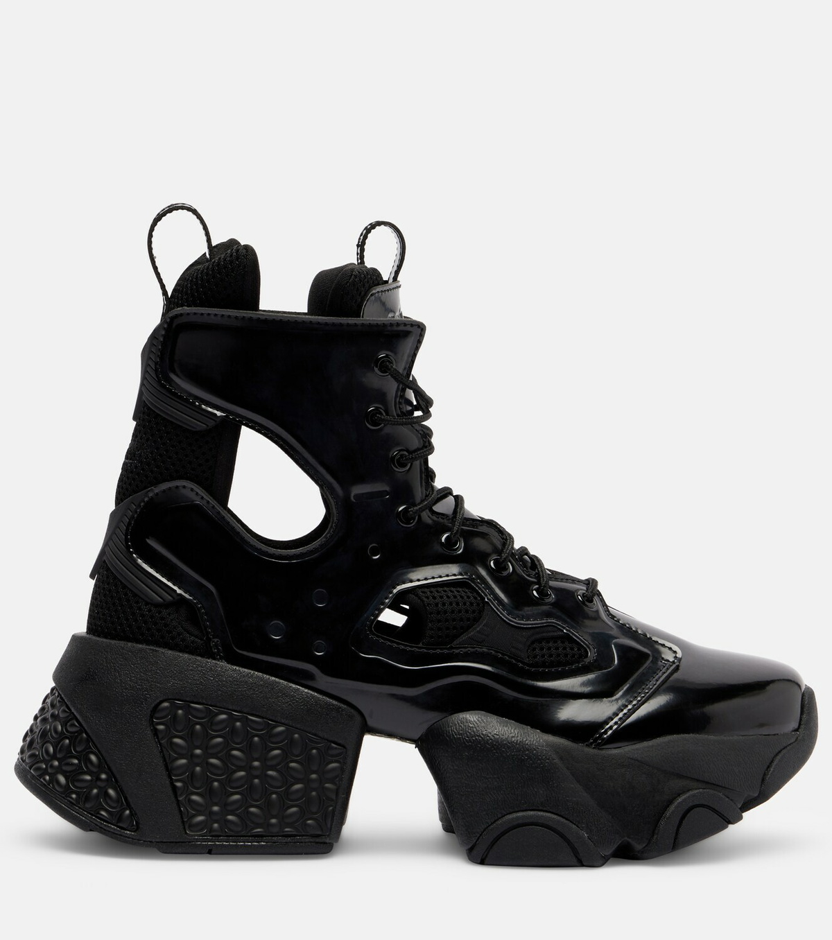 Noir Kei Ninomiya Cutout lace-up platform boots