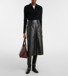 Victoria Beckham Mila ribbed-knit zip-up top