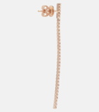 Shay Jewelry Single Thread Drop 18kt rose gold earrings with diamonds