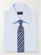 Ermenegildo Zegna - Milano Micro-Checked Cotton Shirt - Blue