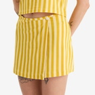 Bode Women's Medalist Skirt in Yellow Multi