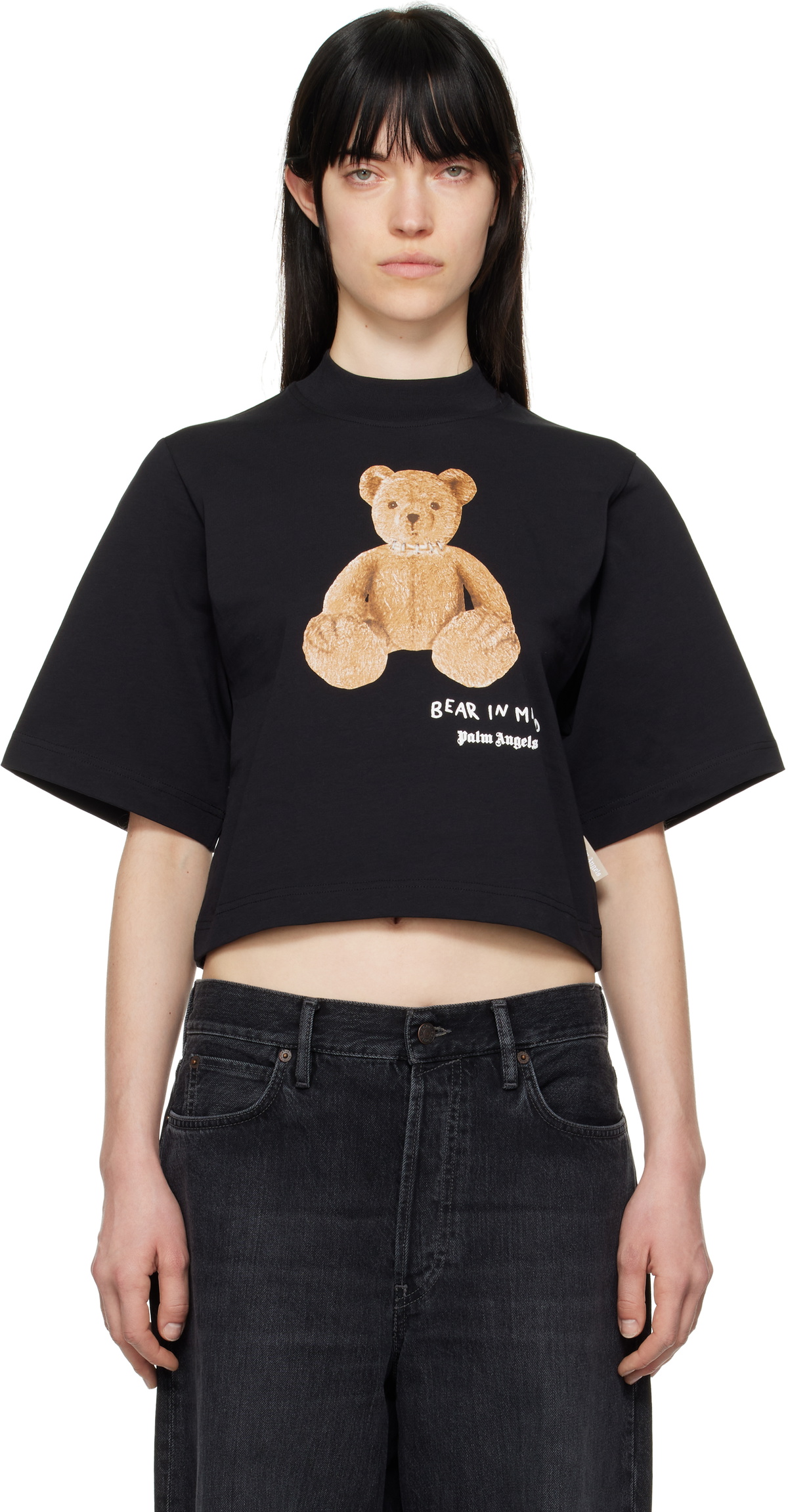【関税込み】Palm Angels ブラック Bear In Mind Tシャツ Palm Angels Bear In Mind T-shirt | Black | FARFETCH