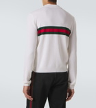 Gucci Web Stripe cashmere polo shirt
