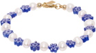 éliou Blue & White Pearl Corinna Bracelet