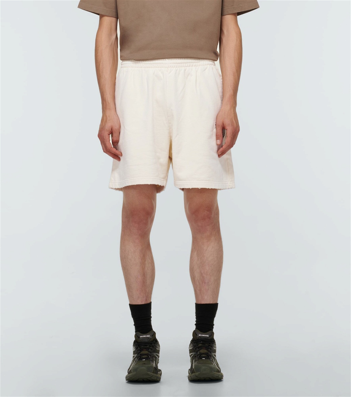 Balenciaga - Scissors Crest cotton shorts Balenciaga