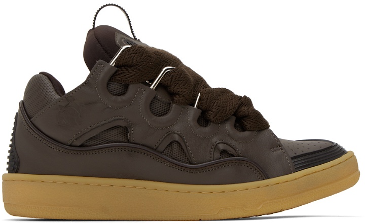 Photo: Lanvin Brown Curb Sneakers