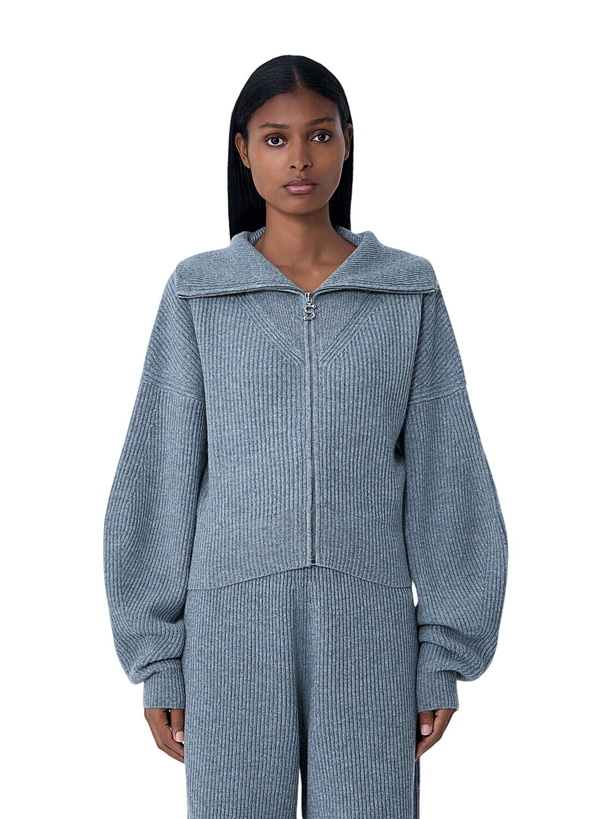 Photo: Sportmax Wool-Blend Zip-Up Sweater