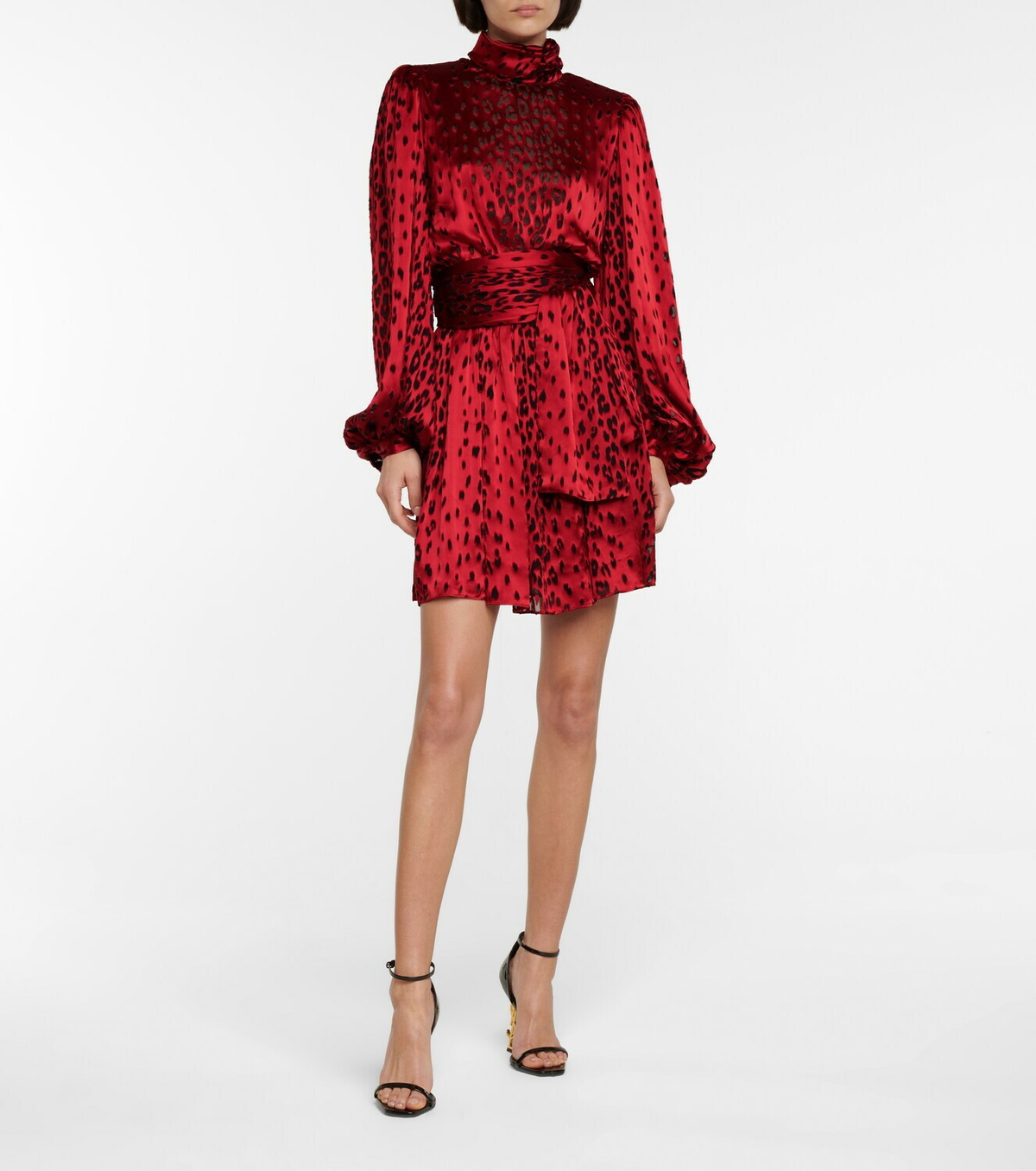 satin red leopard mini dress Sexy Satin Leopard Print Mini Dress Mel's Couture Co