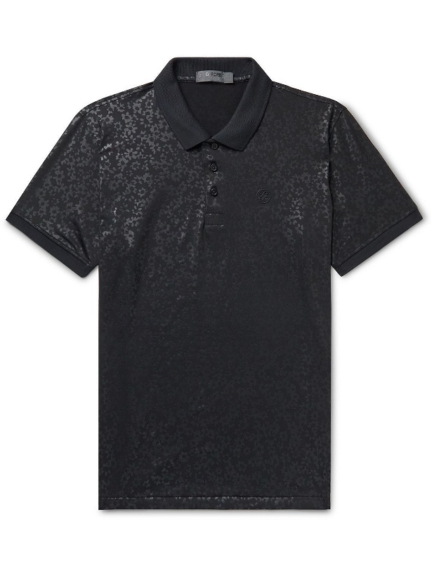 Photo: G/FORE - Logo-Appliquéd Printed Stretch-Jersey Golf Polo Shirt - Black