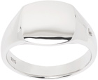 Tom Wood Silver Mini Cushion Signet Ring