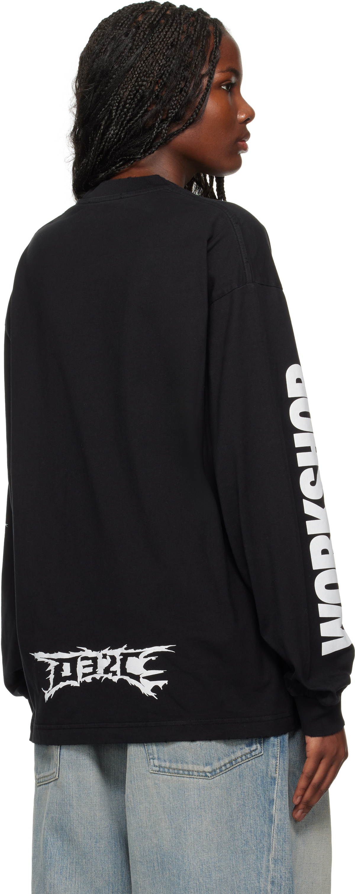 032c Black Nerve Shatter Boxy Longsleeve T-shirt 032c