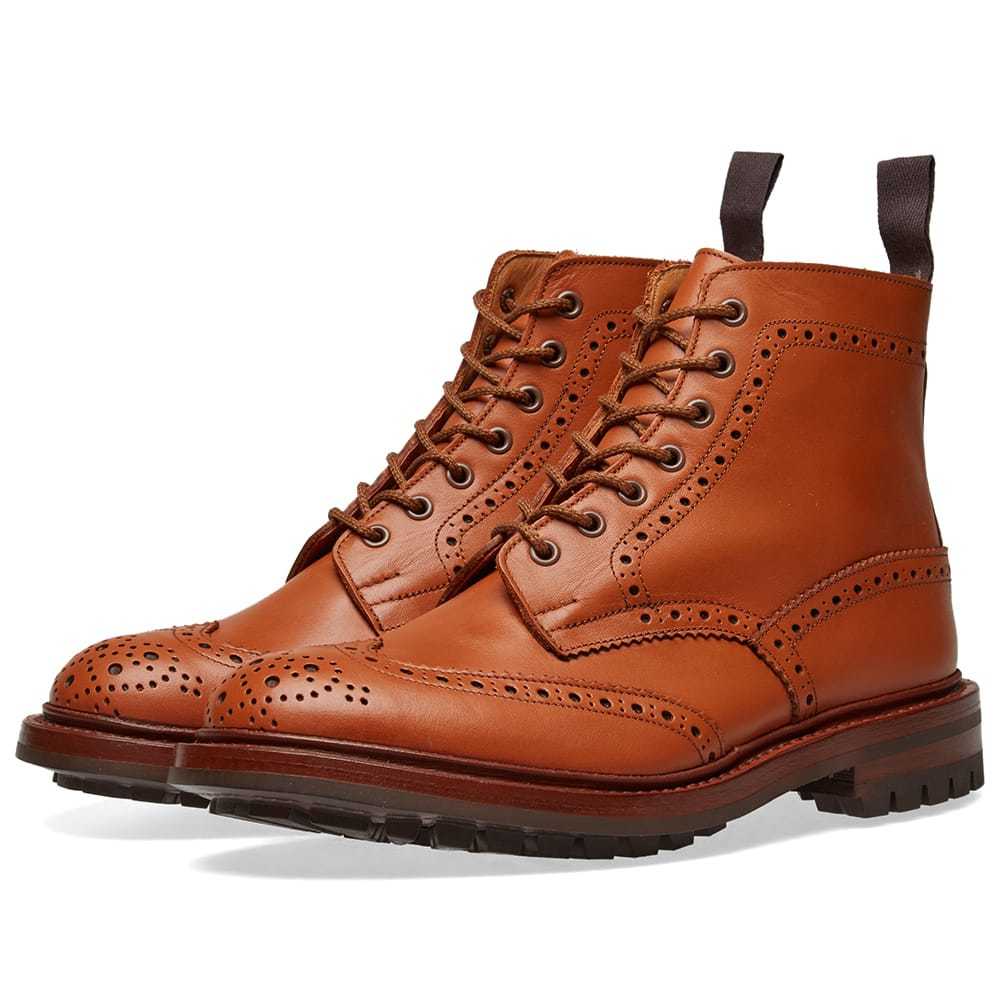 Tricker's Commando Sole Malton Brogue Derby Boot Brown Tricker's