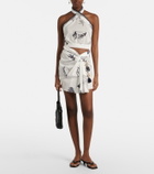 Poupette St Barth Tilda printed cotton wrap skirt