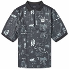 Manors Golf Men's Jersey Polo Shirt in Black