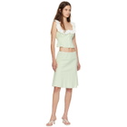 GUIZIO Green Gingham Paloma Lace Top