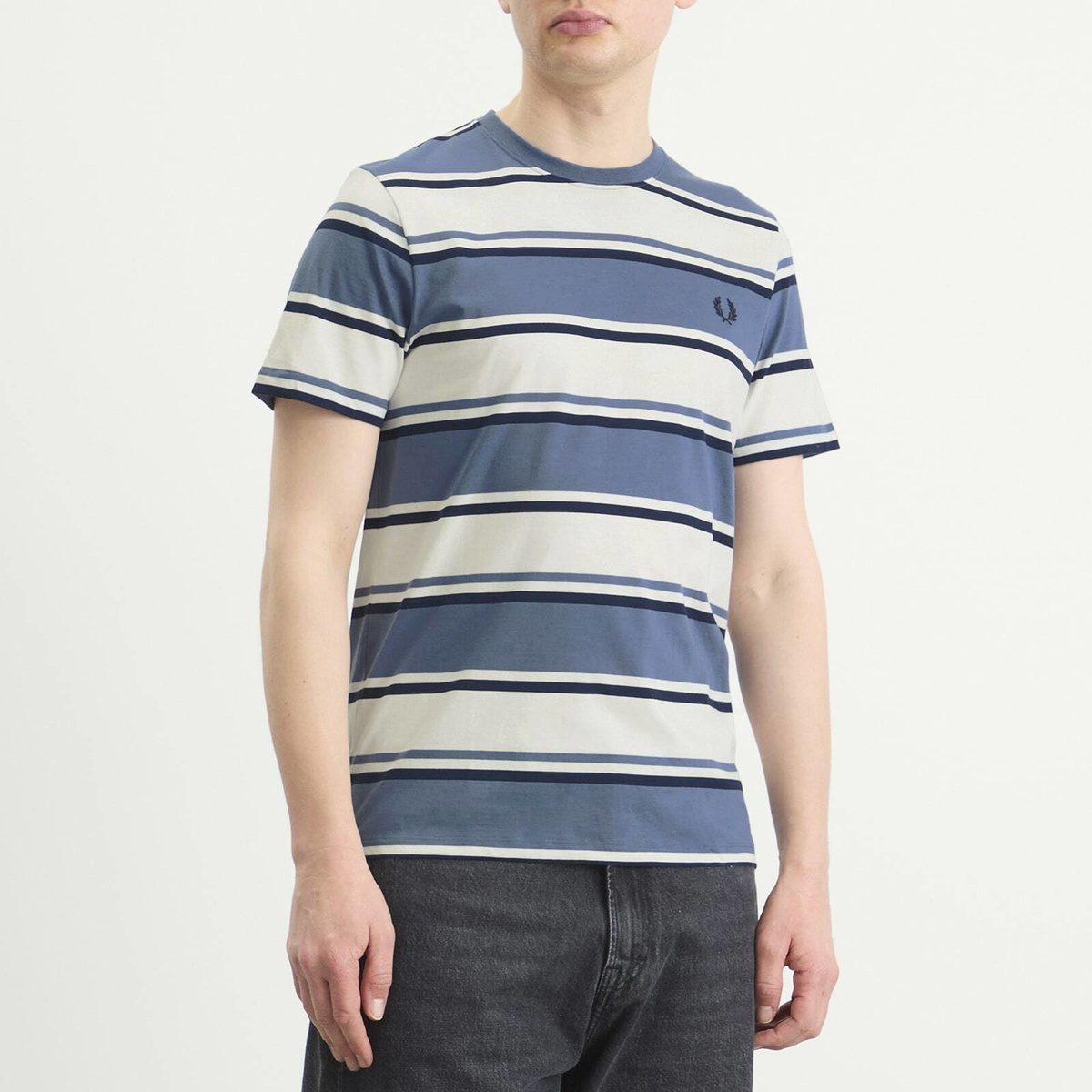 Fred Perry Men's Bold Striped T-Shirt in Ace Blue