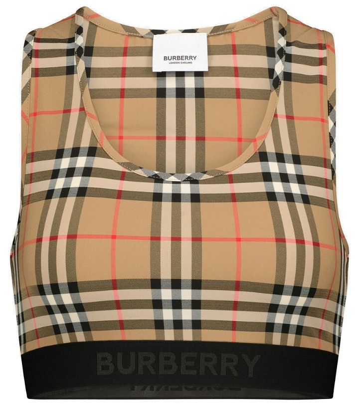 Photo: Burberry - Vintage Check sports bra